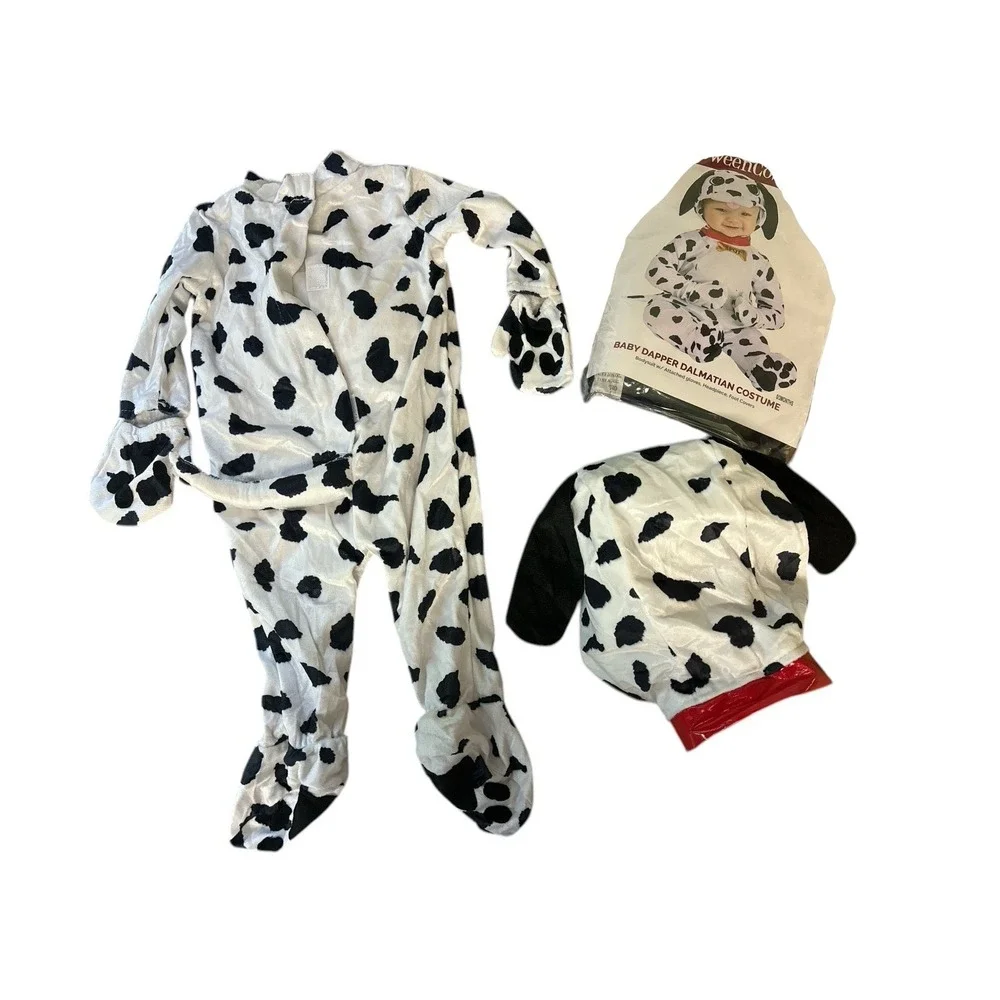 Halloween Infant Baby Dapper Dalmatian Puppy Dog Costume SIZE 0/3‎ Months